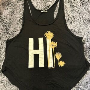 Rip Curl Black Graphic Racerback Tank